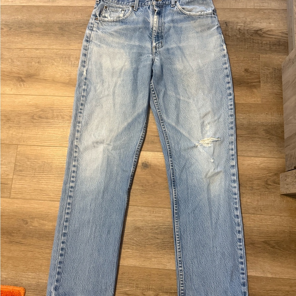 Carhartt Men's Light Blue Straight Jeans